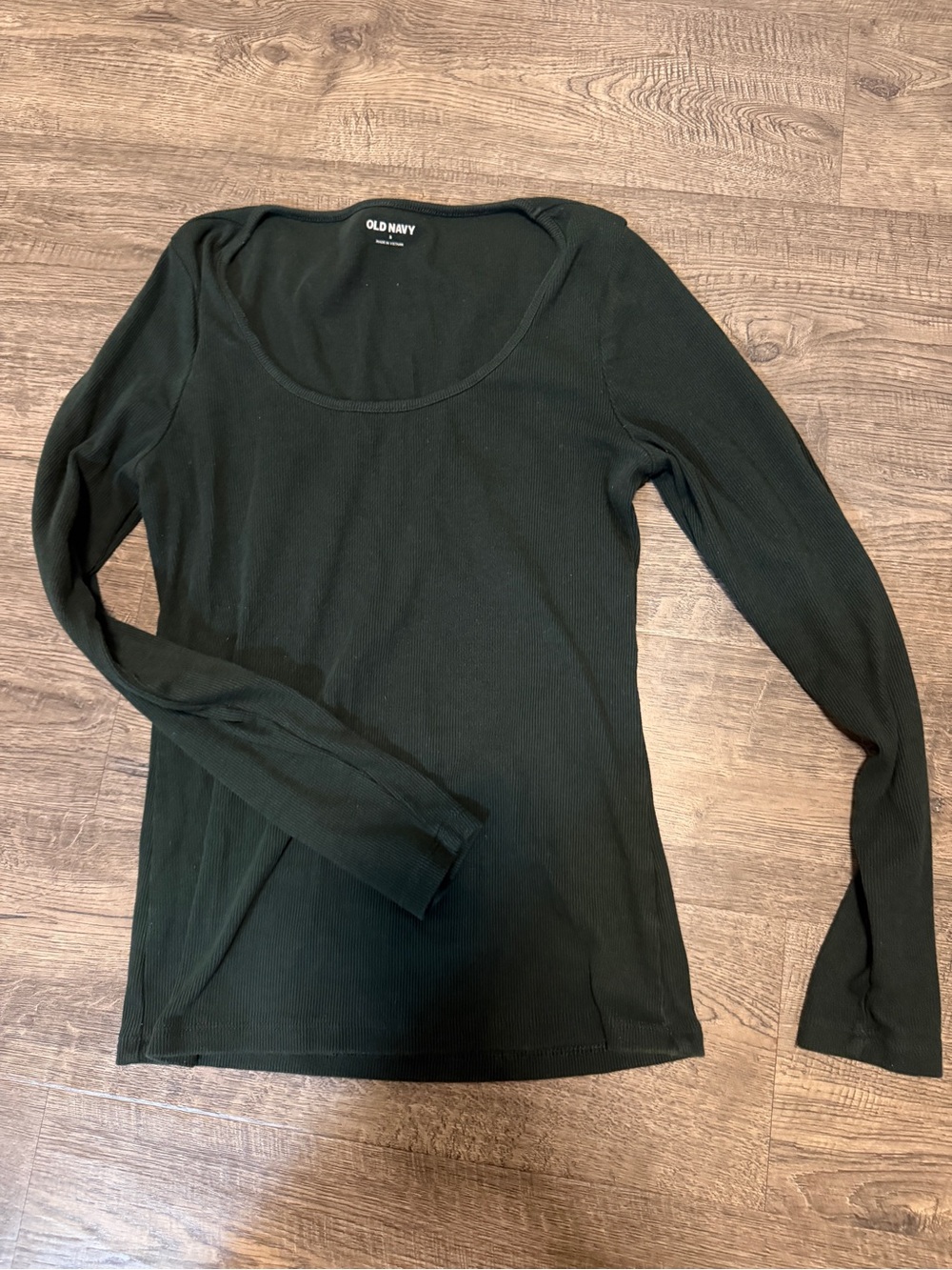 Old Navy Women's Long Sleeve Scoop Neck Top - Dark Green